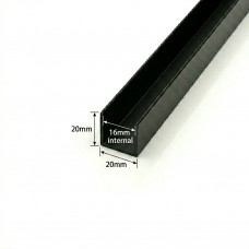 ALUMINIUM CHANNEL BLACK 20 x 20 x 1.6mm CODE: CH20201B ALUMINIUM CHANNEL BLACK 20 x 20 x 1.6mm CODE: CH20201B