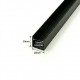 ALUMINIUM CHANNEL BLACK 20 x 20 x 1.6mm CODE: CH20201B ALUMINIUM CHANNEL BLACK 20 x 20 x 1.6mm CODE: CH20201B