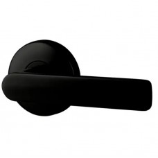 Lockwood Element L3 Velocity Passage Lever Door Handle Set Large Round Rose Matte Black