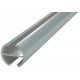 ALUMINIUM ROUND SEMI FRAME-LESS FENCE POST 50MM 2 WAY SILVER - CODE# 2RP1800S