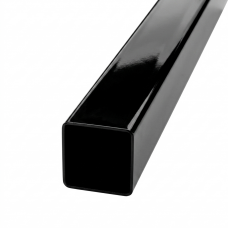 ALUMINIUM SQUARE RADIUS BLACK  TUBE 50mm x 1.6mm @2.1m - CODE# S501RB21