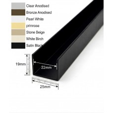 25mm x 19 mm CHANNEL - CODE# 2520CP 25mm x 19 mm CHANNEL - CODE# 2520CP