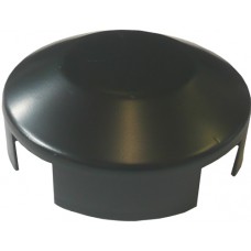 ALUMINIUM RAISED CAP ROUND 50mm 90 DEGREE CORNER BLACK - CODE# ACR90B