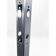 50mm x 50mm Aluminium Box Section Pre-Routed for Narrow Style Mortice Locks