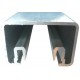 ALUMINIUM GLAZING BALUSTRADE 38 x 25mm - CODE#BA38