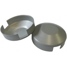 ALUMINIUM RAISED CAP ROUND 135 DEGREE CORNER SILVER - CODE# ACR135S