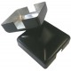 ALUMINIUM RAISED CAP SQUARE 50 x 50mm 2 WAY BLACK - CODE# ACS2B