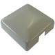 ALUMINIUM RAISED CAP SQUARE 50 x 50mm 1 WAY SILVER - CODE# ACS1S