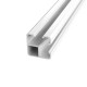 ALUMINIUM SQUARE SEMI FRAME-LESS FENCE POST 50MM 90 DEGREE CORNER SILVER  - CODE# CSP1800S