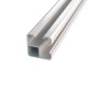 ALUMINIUM SQUARE SEMI FRAME-LESS FENCE POST 50MM 90 DEGREE CORNER SILVER  - CODE# CSP1350S