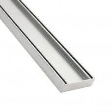 LAUXES SILVER SLIMLINE TILE INSERT 26mm x 100mm CODE# LCSTIGRATE