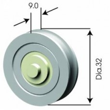 DELRIN TYRE BALL BEARING WITH AXLE - CODE# DR2