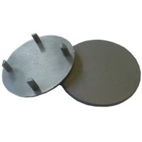 PLASTIC 50mm ROUND CAP FOR SEMI FRAMELESS POST SILVER - CODE# GLCAPRS