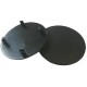 PLASTIC 50mm ROUND CAP FOR SEMI FRAMELESS POST BLACK - CODE# GLCAPRB