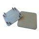 PLASTIC 50 x 50mm SQUARE CAP FOR SEMI FRAMELESS POST SILVER - CODE# GLCAPSS