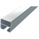 ALUMINIUM SQUARE SEMI FRAME-LESS FENCE POST 50MM 1 WAY SILVER - CODE# 1SP1350S