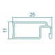 25mm x 11mm FLYSCREEN FRAME - CODE# 25X11FFM 