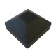 PLASTIC 50 x 50mm SQUARE CAP HOLLOW BLACK - CODE# HPCAPSB