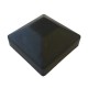PLASTIC 50 x 50mm SQUARE CAP HOLLOW BLACK - CODE# HPCAPSB