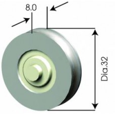 STAINLESS STEEL TYRE BALL BEARING WITH AXLE - CODE# DR4