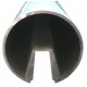 ALUMINIUM ROUND HEAVY GLAZING RAIL 60mm - CODE# HGRAIL