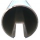 ALUMINIUM ROUND HEAVY GLAZING RAIL 60mm - CODE# HGRAIL