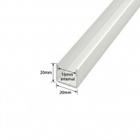 ALUMINIUM CHANNEL WHITE 20 x 20 x 1.6mm CODE: CH20201W ALUMINIUM CHANNEL WHITE 20 x 20 x 1.6mm CODE: CH20201W