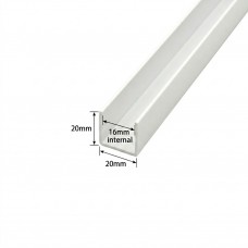 ALUMINIUM CHANNEL WHITE 20 x 20 x 1.6mm CODE: CH20201W ALUMINIUM CHANNEL WHITE 20 x 20 x 1.6mm CODE: CH20201W