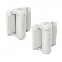 WHITE TRUCLOSE ADJUSTABLE SELF CLOSING HINGES - CODE# TCHWHT